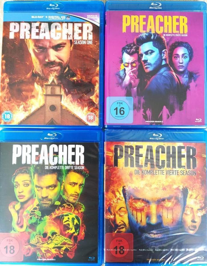 Preacher - Complete Series (4 LOSSE BLU RAY BOXEN!, ENGELS!), Cd's en Dvd's, Blu-ray, Zo goed als nieuw, Horror, Boxset, Ophalen of Verzenden
