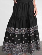 Vanessa Bruno zwarte lange rok, borduursels, maxi skirt Aoda, Kleding | Dames, Rokken, Zwart, Maat 42/44 (L), Nieuw, Ophalen of Verzenden