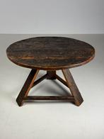 Eettafel rond rustiek landelijk 1960s, Ophalen, 100 tot 150 cm, Rond, Zo goed als nieuw