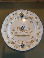 Antiek Frans Faience Bord Paradijsvogel, Ophalen of Verzenden