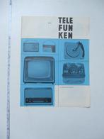 Telefunken-folder radio’s, televisies, bandrecorders 1962, Ophalen of Verzenden, Gelezen, Folder