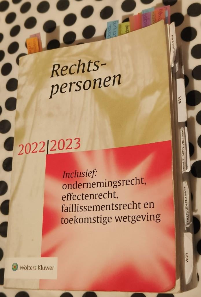 rechtspersonen 2022-2023 geschreven door Wolters Kluwer, Overige vakken, Wolters Kluwer, Overige niveaus, Ophalen