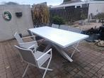Tuinset met 6 stoelen, Tuin en Terras, Tuinsets en Loungesets, Ophalen, Gebruikt, 6 zitplaatsen, Aluminium