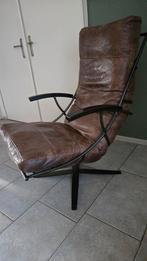 Draai fauteuil african lether, Ophalen, Minder dan 75 cm, Leer, Zo goed als nieuw