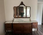 Vintage Frans dressoir met spiegel/ marmeren blad, Antiek en Kunst, Antiek | Meubels | Stoelen en Banken, Ophalen