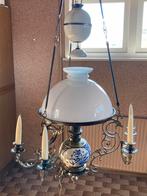 Antiek delfsblauw hangolielamp, Antiek en Kunst, Antiek | Lampen, Ophalen