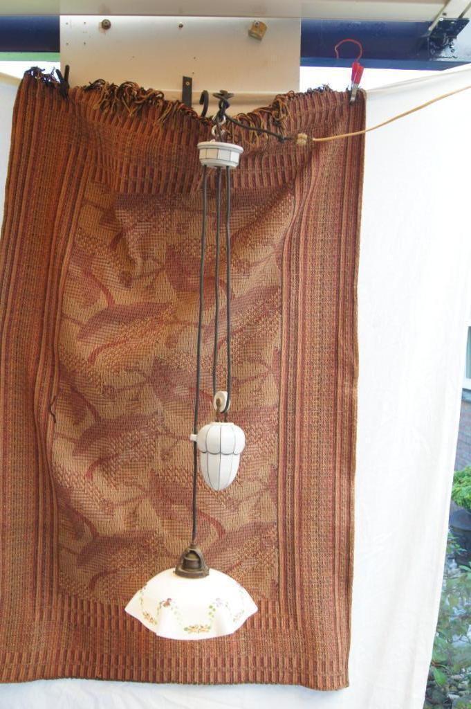 Keukenlamp met trekpendel (Antiek, Antiek en Kunst, Antiek | Lampen, Verzenden
