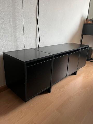Zwart TV Meubel met Kastjes - Gebruikt beschikbaar voor biedingen
