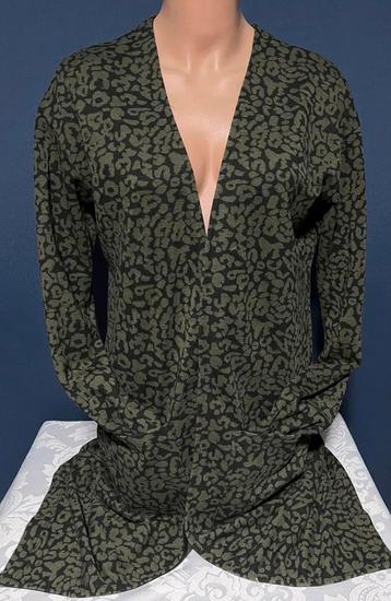 zgan! Super leuk LegerGroen vest panterprint Catwalk mt L. beschikbaar voor biedingen