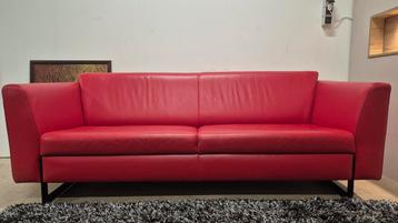 Rode leren TopForm 3 zits design bank direct beschikbaar!!! beschikbaar voor biedingen