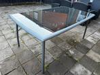 Stijlvolle en Kwalitatieve Tafel, Gebruikt, Metaal of Aluminium, Ophalen of Verzenden, 75 cm of meer