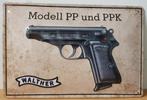 Walther Modell PP und PPK relief reclamebord van metaal deco, Info@deconoord.nl, Verzenden, Deco Noord, Nieuw