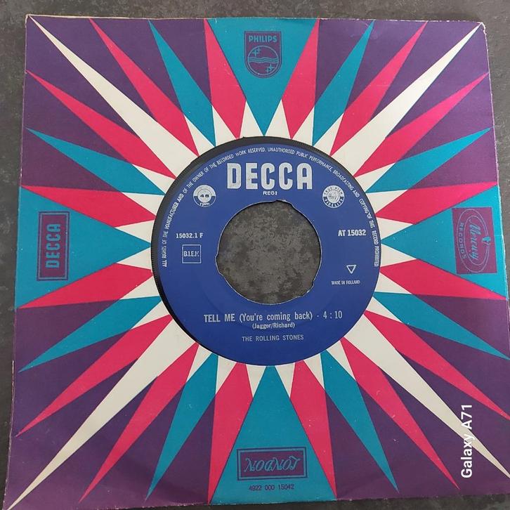 3x 45 rpm Rolling Stones (Tell Me/Little Red Rooster ....), Cd's en Dvd's, Vinyl Singles, Gebruikt, Single, Pop, 7 inch, Ophalen of Verzenden