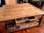 salontafel 1x1mtr drijfhout(goossens), 100 tot 150 cm, Zo goed als nieuw, Minder dan 50 cm, Rechthoekig