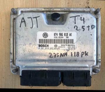 Computer/ ECU VW T4 2.5 TDI AJT 88PK gechipt 074 906 018 AK  beschikbaar voor biedingen