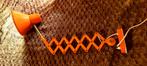 Retro oranje schaarlamp, Ophalen of Verzenden, Metaal, Vintage retro