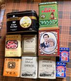 (Chinese) theeblikken thee rood groen zwart, hoekig, rond, Verzamelen, Blikken, Ophalen of Verzenden, Zo goed als nieuw, Thee