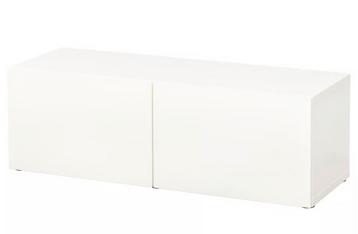 3x Ikea Besta mat wit 120cm lang x 42cm diep x 38cm hoog - afbeelding 1