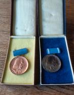 Zilveren en bronzen Pestalozzi medaille voormalige DDR, Ophalen of Verzenden, Zilver