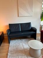 Leolux Antipode bank en fauteuil - donkerblauw, Huis en Inrichting, Ophalen, Tweepersoons, Leer, Zo goed als nieuw