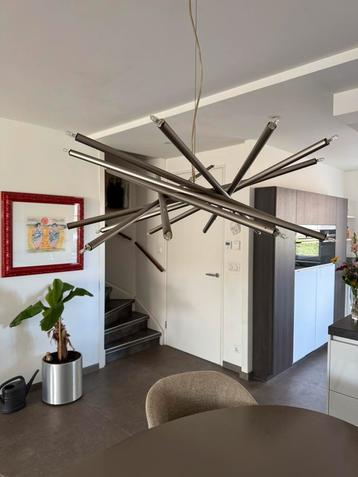 Design hanglamp Bilumen Astri Marco Zotta, RVS, jaren ’90 beschikbaar voor biedingen