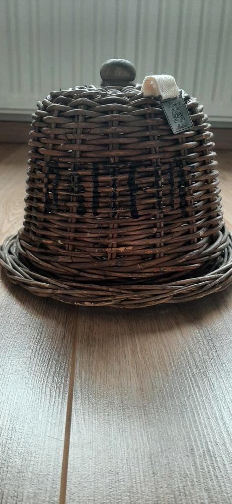 Riviera maison rieten/ rotan Kaasstolp Traiteur, Huis en Inrichting, Woonaccessoires | Stolpen, Zo goed als nieuw, Ophalen of Verzenden