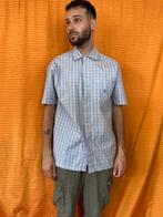 Vintage overhemd / ruit / shirt / Italiaans / L - large, Blauw, Ophalen of Verzenden, Gedragen, 1073bk