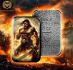 (8402) Germania mint: TYR GERMAANSE GOD COLOR BAAR TWO OUNCE, Ophalen of Verzenden, Zilver