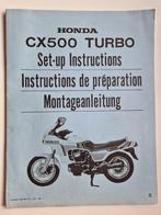 Honda CX500 Turbo handleiding, Motoren, Handleidingen en Instructieboekjes, Honda