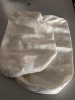 Twee slopen voor rolkussen 100% linnen, Ophalen of Verzenden, Nieuw, Beige, Cilindervormig
