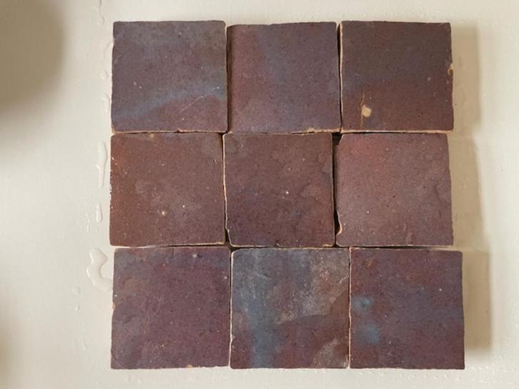 Zelliges(tegeltjes) 5 x 5 cm, Doe-het-zelf en Verbouw, Tegels, Nieuw, Wandtegels, Keramiek, Minder dan 20 cm, Minder dan 20 cm