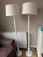 Voetlampen met kap (2), Ophalen, Zo goed als nieuw, Hout, 100 tot 150 cm