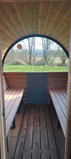 Panorama barrelsauna uit duurzaam thermohout, vele opties, Ophalen, Fins of Traditioneel, Kostedeweg 7, Nieuw