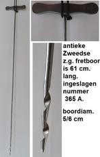 antieke Zweedse, z.g. langgat fretboor 5.6 mm. 61 cm. lang, Ophalen of Verzenden, Gebruikt