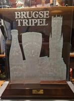 Uniek glazen kunstobject bierbrouwerij de Gouden Boom Brugge, Verzenden, Zo goed als nieuw, Reclamebord, Plaat of Schild, Overige merken