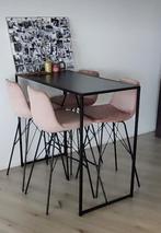 Bartafel met 2 barstoelen, 100 tot 150 cm, Tot twee personen, Zo goed als nieuw, Modern
