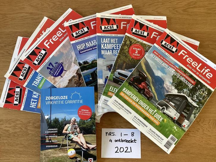 7 acsi ‘FREELIFE’ kampeerinspiratie tijdschriften  jaar 2021, Caravans en Kamperen, Kampeeraccessoires, Zo goed als nieuw, Ophalen of Verzenden