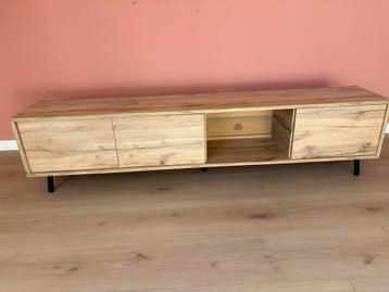 Tv-meubel hout met glas beschikbaar voor biedingen