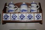 vintage kruidenrek delfts blauw, Antiek en Kunst, Ophalen of Verzenden
