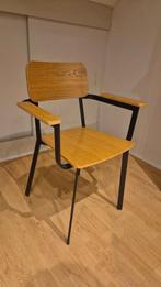 Stoelen met armleuning metaal/hout 3st, Huis en Inrichting, Ophalen, Landelijk modern, Drie, Zwart