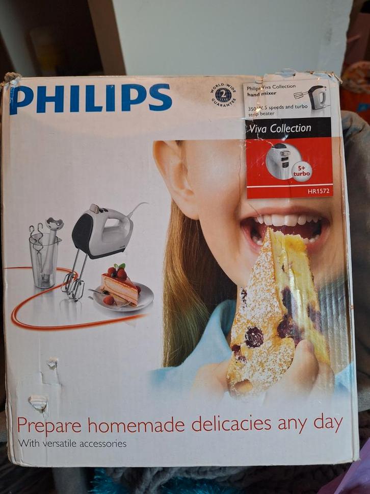 Philips Viva Collection Mixer - Weinig Gebruikt, Witgoed en Apparatuur, Keukenmixers, Zo goed als nieuw, Minder dan 1 liter, 3 snelheden of meer
