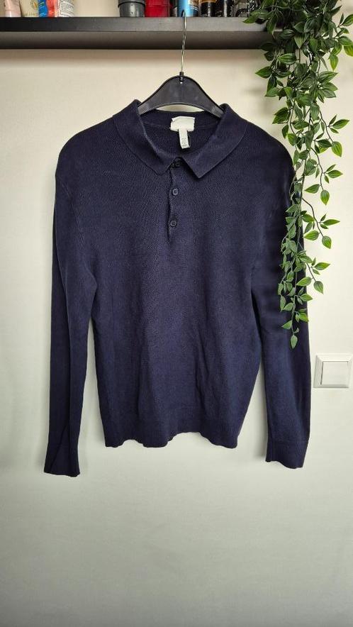 H&M heren polo Regular Fit | Donkerblauw | Maat XS, Kleding | Heren, Polo's, Zo goed als nieuw, Maat 46 (S) of kleiner, Blauw
