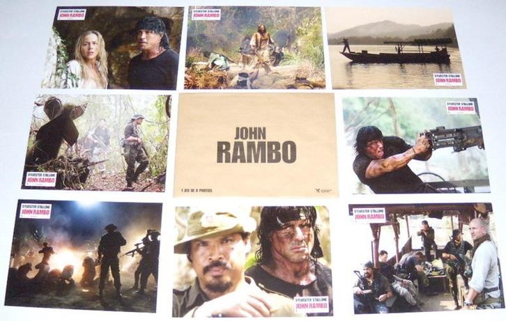 JOHN   RAMBO      filmfotoset., Verzamelen, Posters, Nieuw, Film en Tv, A4 of kleiner, Verzenden