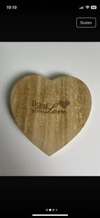 Houten hart – decoratie (hanger) met tekst, Ophalen of Verzenden, Zo goed als nieuw