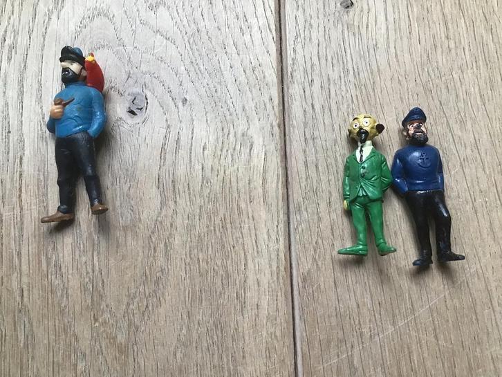 Kuifje figuren Kapitein Haddock en professor Zonnebloem 1973, Verzamelen, Poppetjes en Figuurtjes, Gebruikt, Ophalen of Verzenden