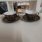 Vintage kopjes en schotels met Griekse figuren Yamasen Japan, Ophalen of Verzenden, Gebruikt