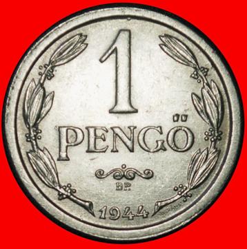 Ⰶ CROWN OF ST STEPHEN (1941-1944): HUNGARY 1 PENGO 1944! beschikbaar voor biedingen
