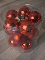 Rode kerstballen 15 stuks 10 glimmend 5 mat breekbaar nieuw, Ophalen of Verzenden, Nieuw