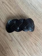 Gevlochten leren dasring (scouting), Ophalen, Losse buckle of gesp, 80 tot 90 cm, Gedragen
