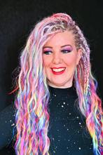 Dreads Curly locks krullen vlecht extensions unicorn rainbow, Ophalen of Verzenden, Nieuw, Pruik of Haarverlenging